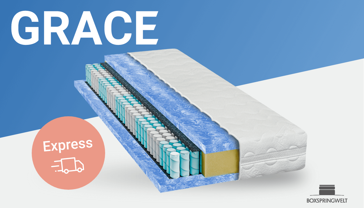 Premium Federkernmatratze Grace mit softem Gelschaum
