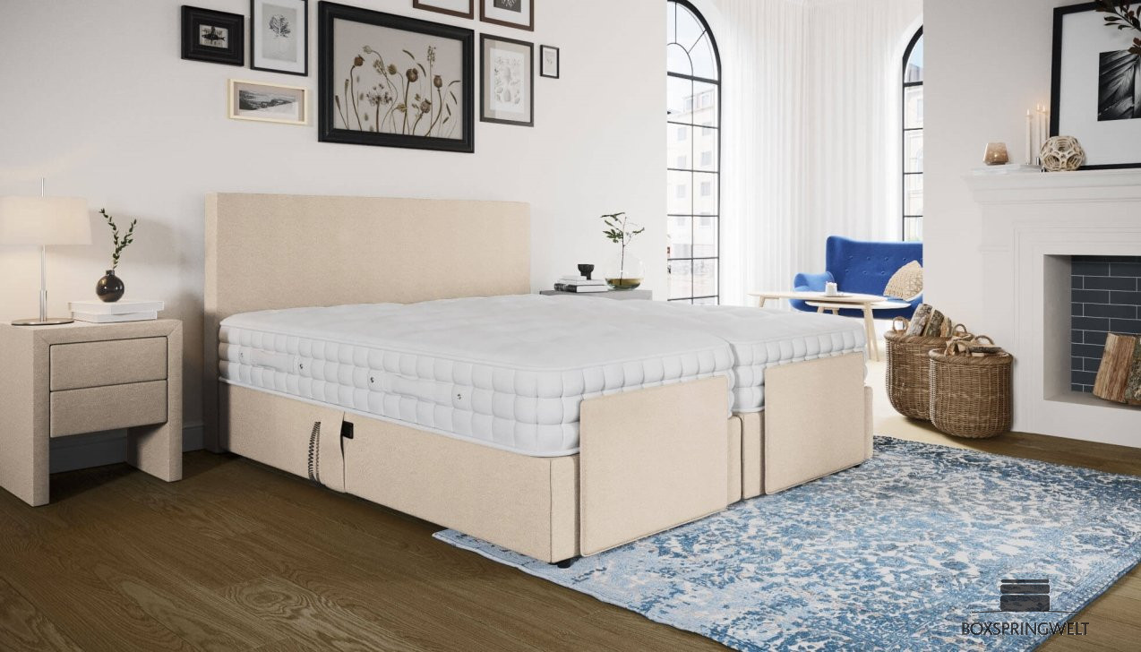 Boxspringbett Caspar in Mine Beige