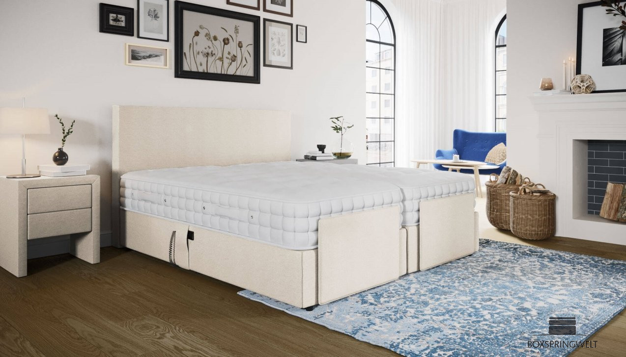 Boxspringbett Caspar in Mine Cream