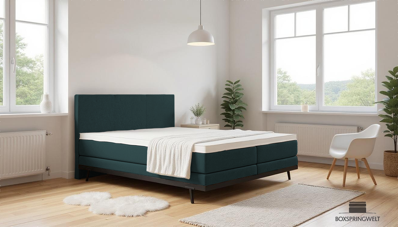 Boxpspringbett Mika in Soil Indigo