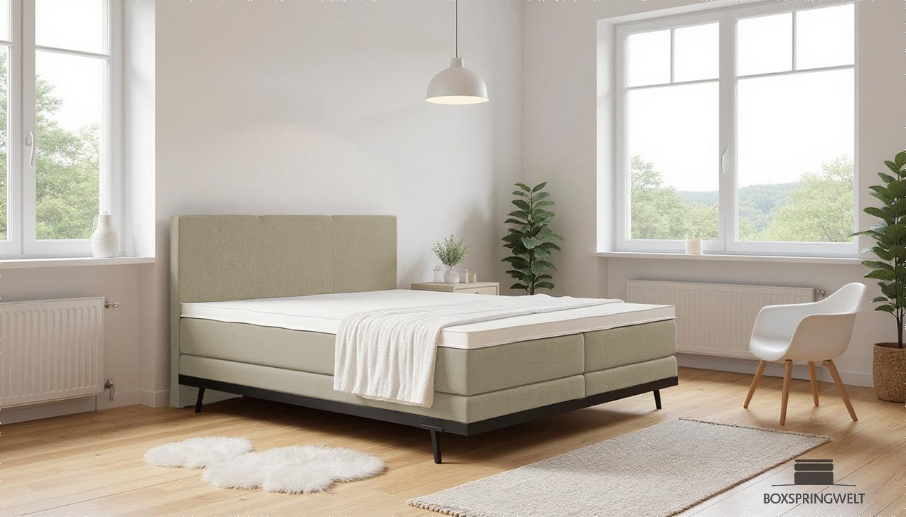 Boxpspringbett Mika in Soil Natural